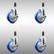 Service Caster 5 Inch 316SS Blue Poly Swivel 1 Inch Expanding Stem Caster Set Brake SCC SCC-SS316EX20S514-PPUB-BLUE-TLB-1-4 - alternate 4